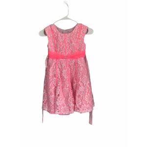 Jona Michelle Pink Floral Lace Sleeveless Dress 6
